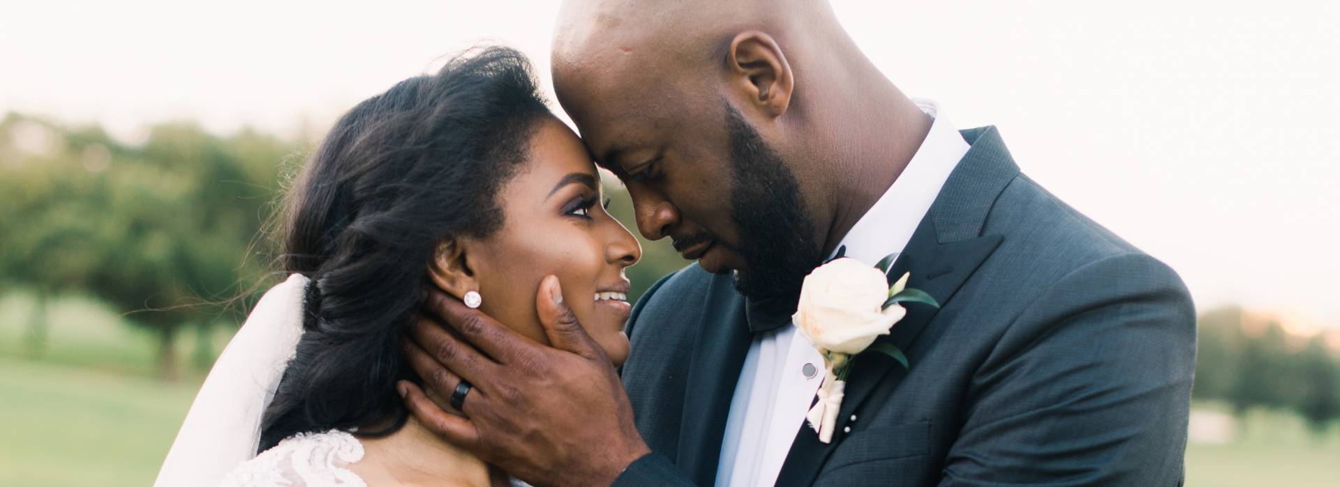 unity through community black couple on their wedding day
