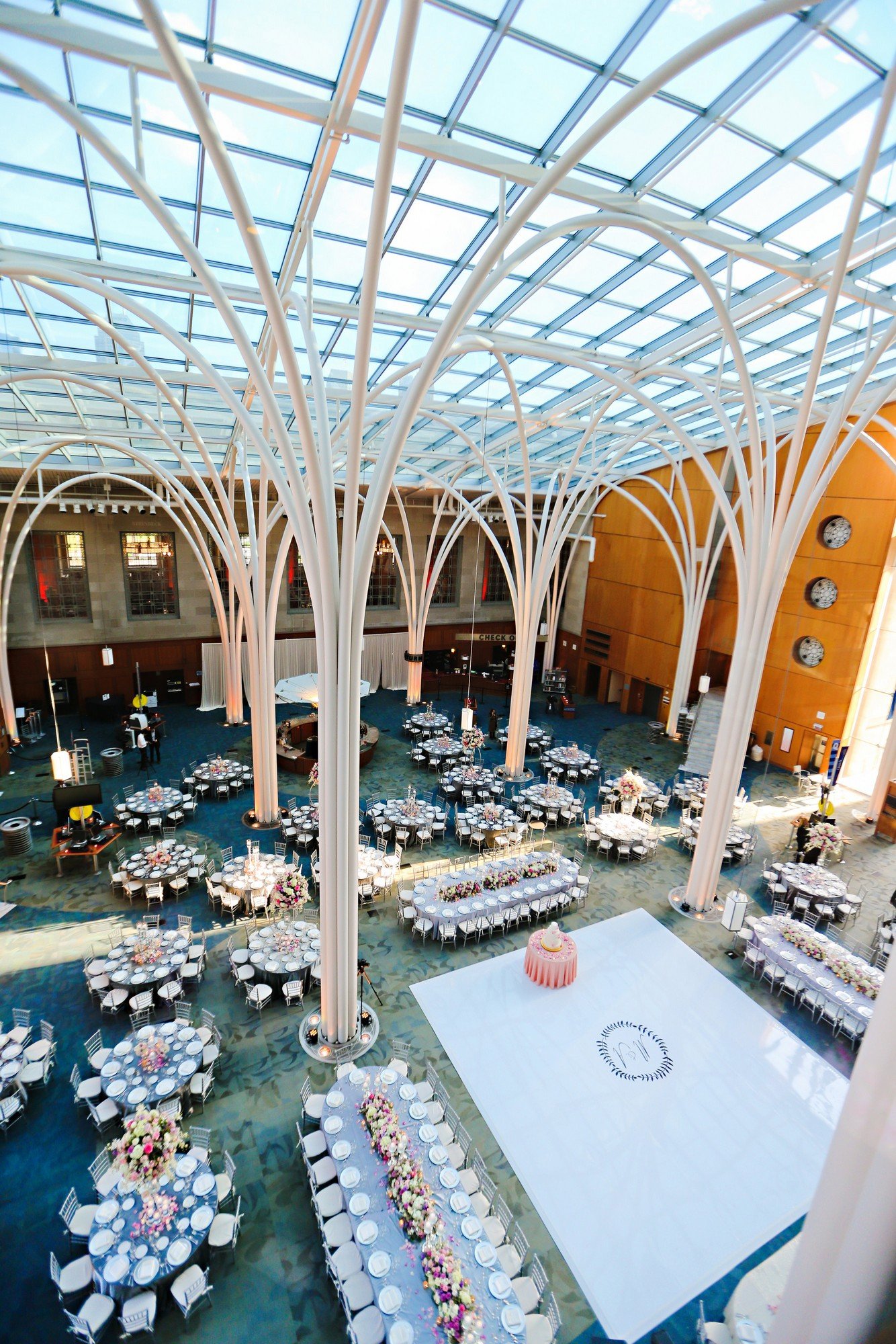 wedding reception at indy central library, one of the many downtown indianapolis wedding venues