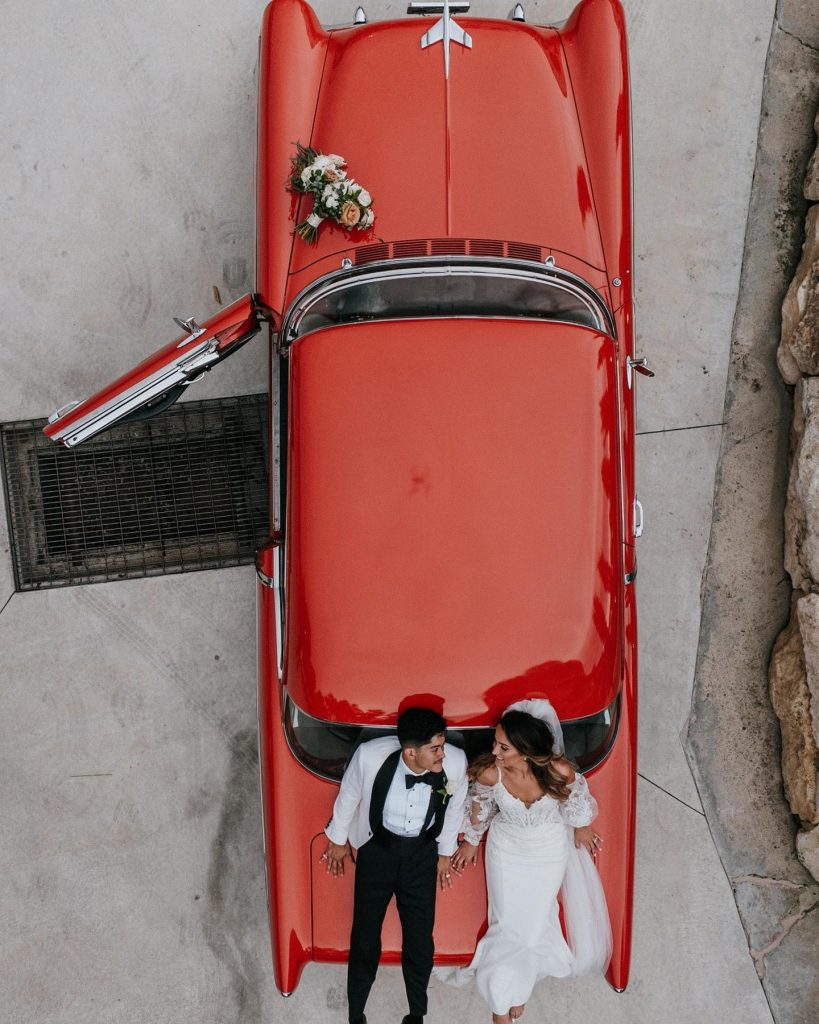 The Longorias wedding was to die for! It was a picturesque wedding for a picturesque couple 🖤🚘⁠ •⁠ •⁠ Brides