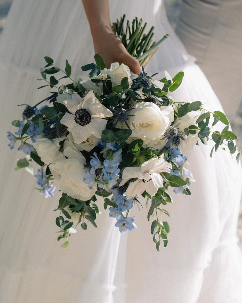 Something blue. 💙⁠ •⁠ •⁠ Wed Society | Austin FEATURED vendors:⁠ Florals: rootandwilde⁠ •⁠ •⁠ // Photo:⁠ laurenmariephoto⁠ •⁠ •⁠