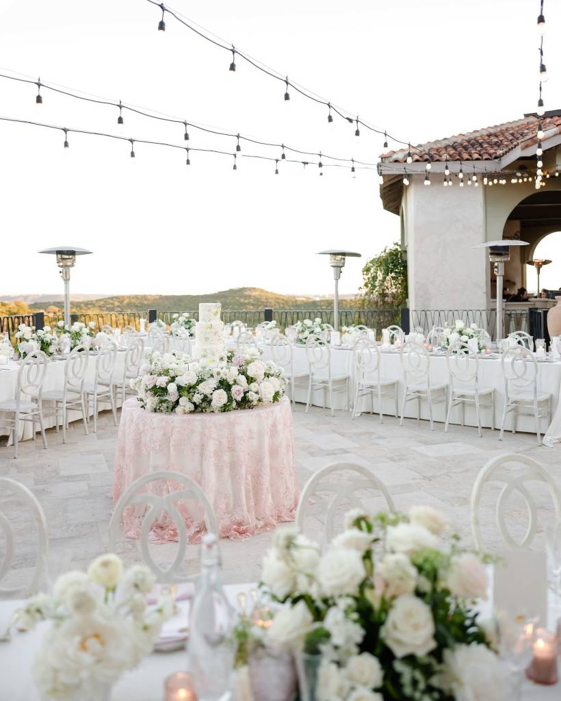 Maddie + George’s wedding was nothing short of breathtaking. Soft white and blush details set the tone for a romantic