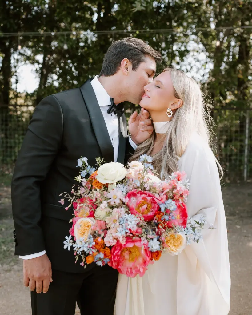 “Frankie and Collin’s November wedding was a celebration of love wrapped in the warmth and richness of fall. The day