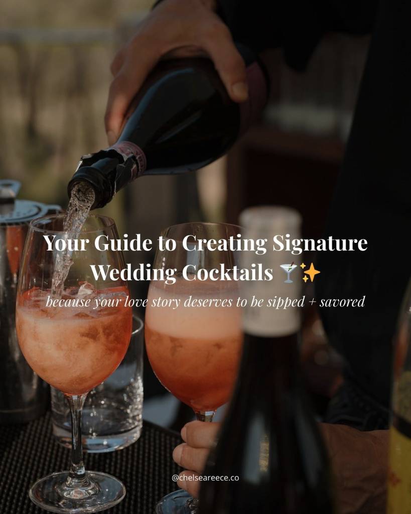 Not sure where to start with your signature wedding cocktails? We’ve got you! Save this post for inspiration you can