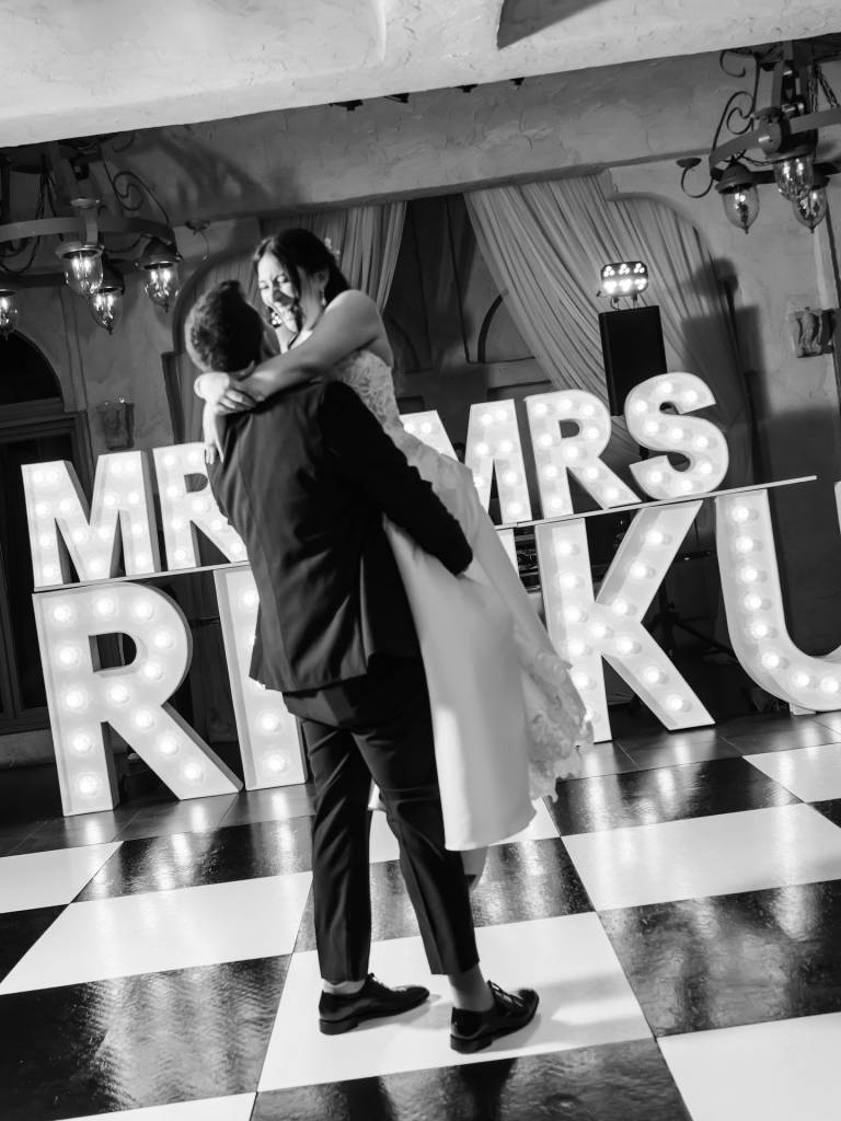 We’re not sure what shined brighter — Bryana + Cooper’s love, or the glowing elitemarqueeaustin letters lighting up the night!⁠