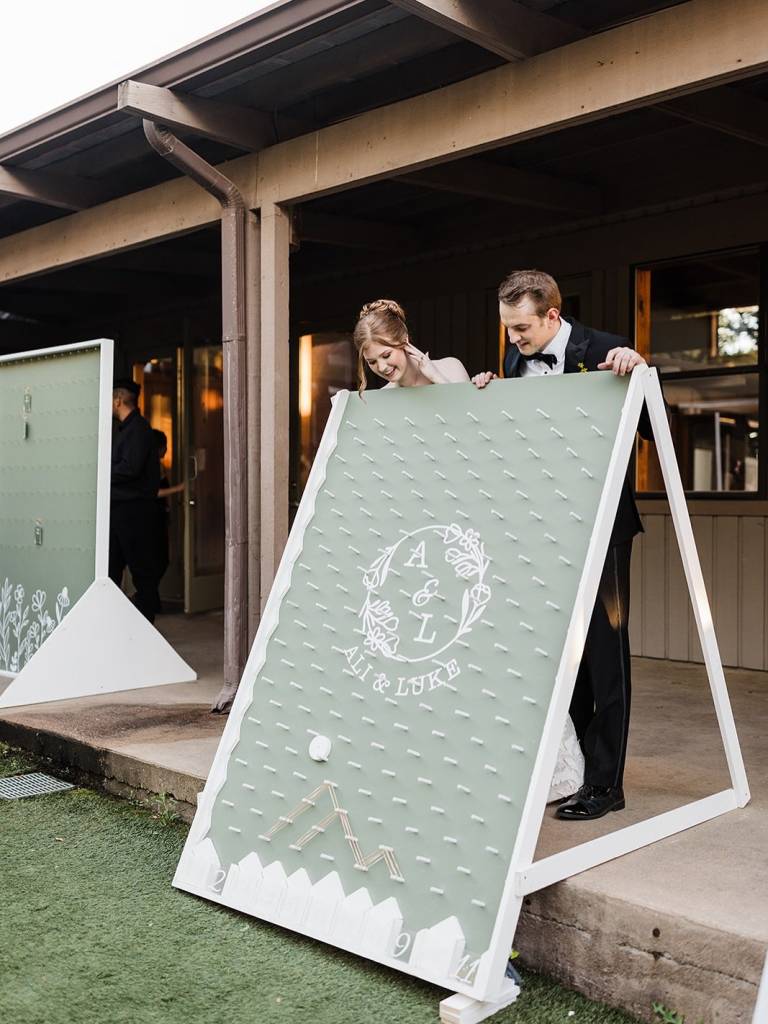 The Millers’ wedding was full of unforgettable, creative touches! From a custom plinko game that had everyone playing, to keychains