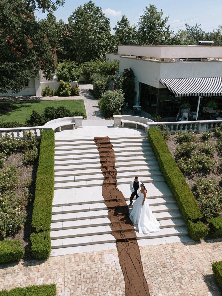 Swooning over the brown tones in this styled shoot, they add the perfect touch of autumn elegance. And this dress