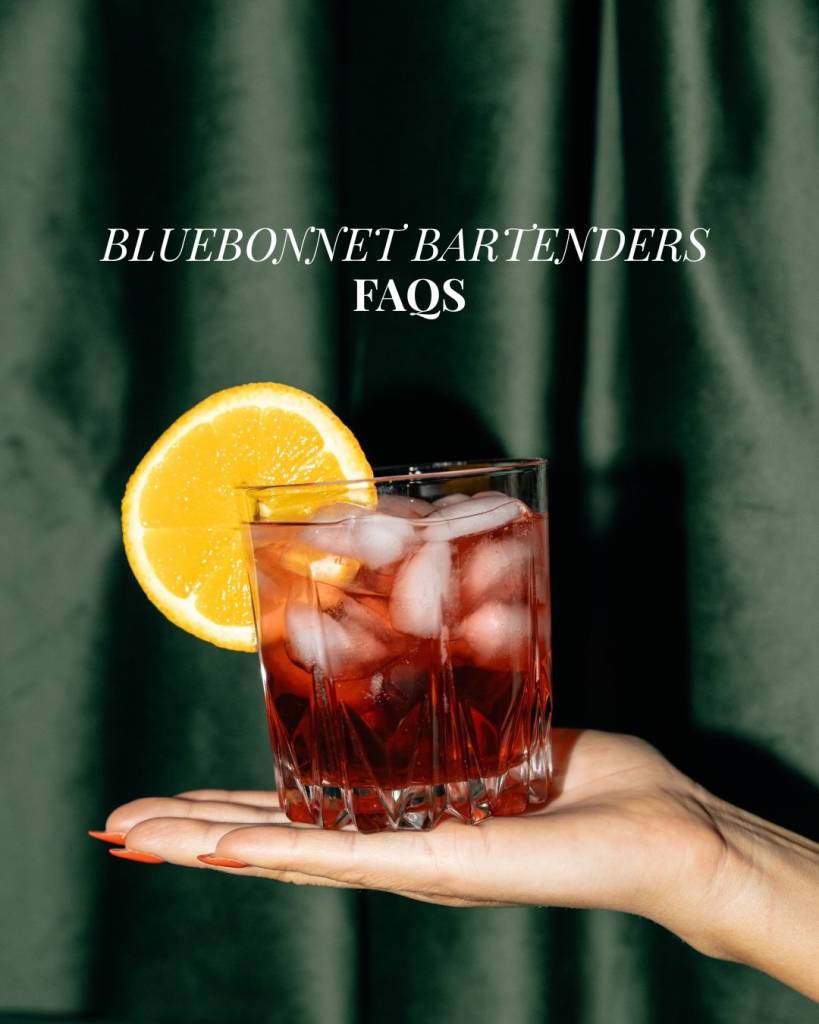Curious what couples ask bluebonnetbartenders? Here are the top FAQs.⁠ 🥂 •⁠ •⁠ Wed Society | Austin FEATURED vendors:⁠ Bartender: