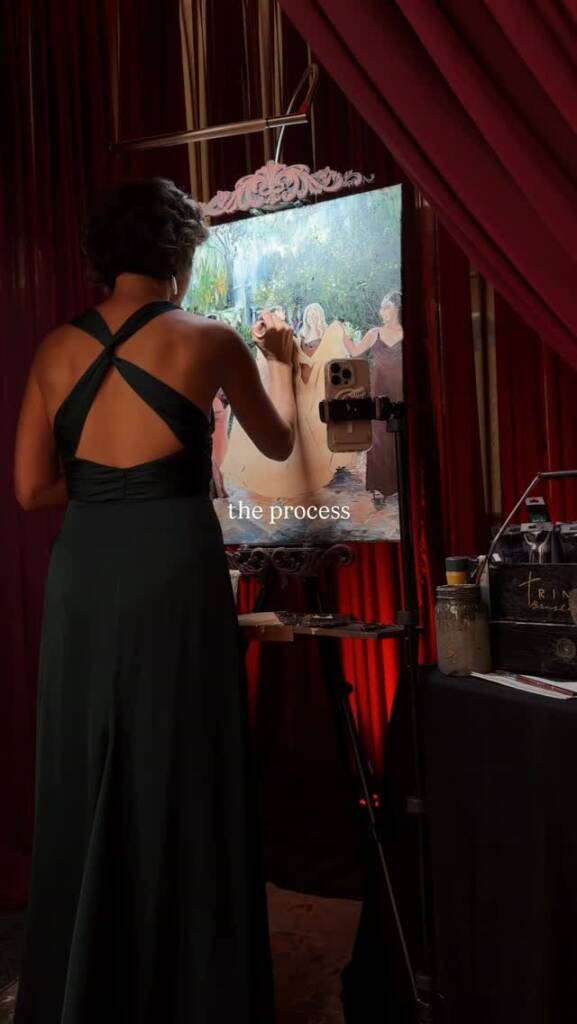 @trinity_brushworks live-painted the brand-new 2026 Wed Society Austin Book of Weddings cover, and the final result was even better than